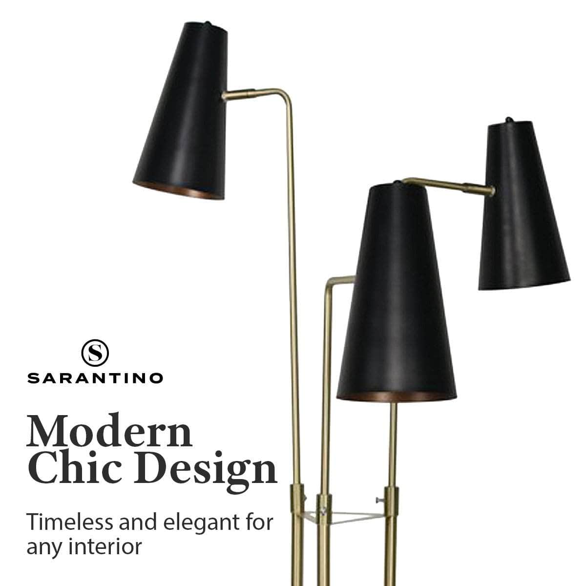Three Metal Shade Floor Lamp | Metal finish