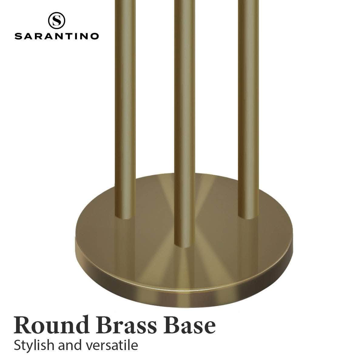 Three Metal Shade Floor Lamp with lamps