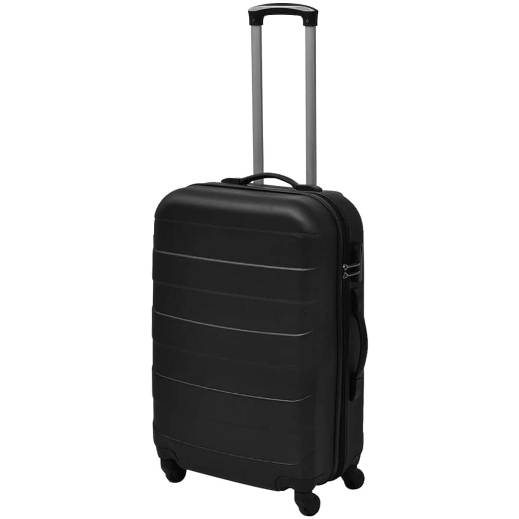Three Piece Hardcase Trolley Set Black