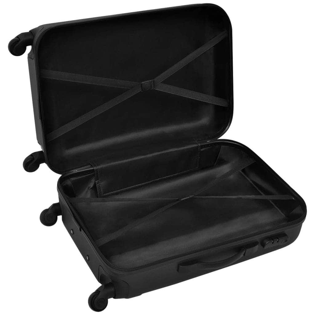 Three Piece Hardcase Trolley Set Black