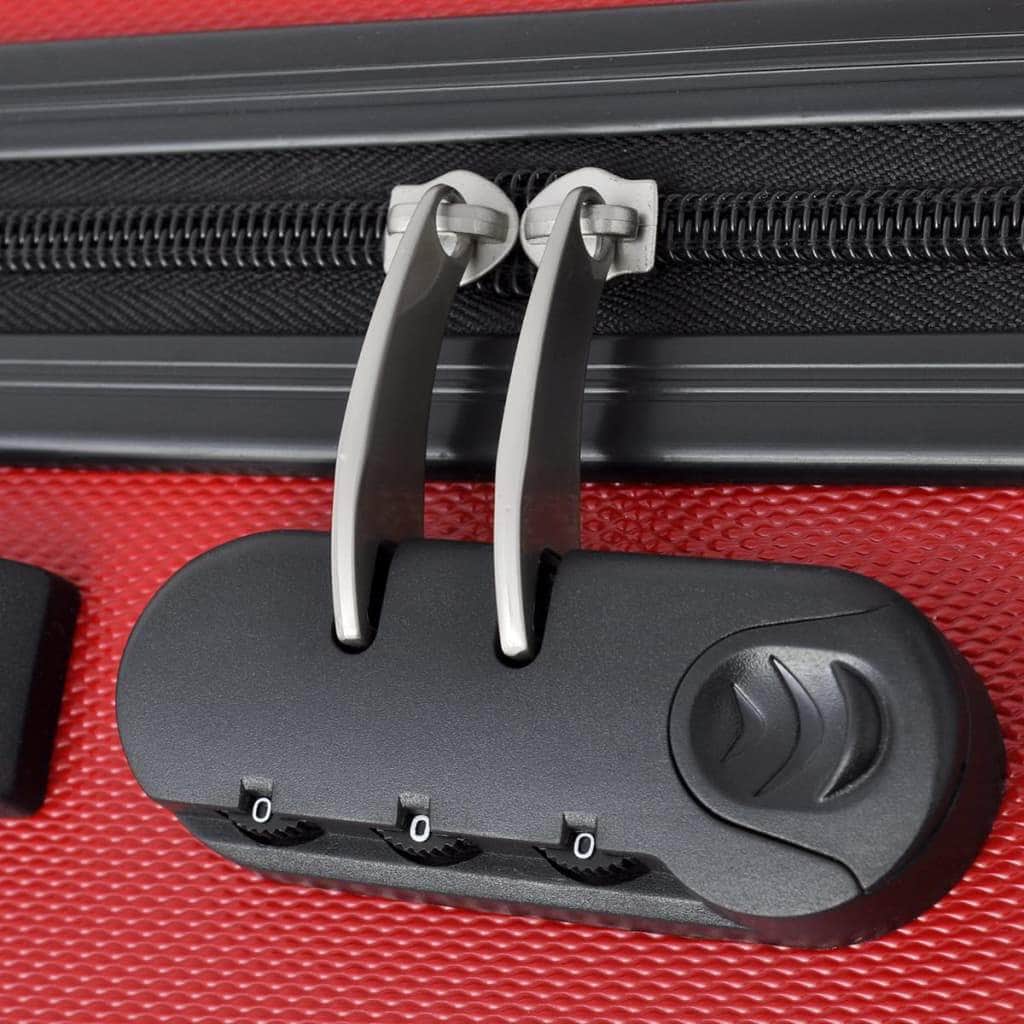 Three Piece Hardcase Trolley Set Red