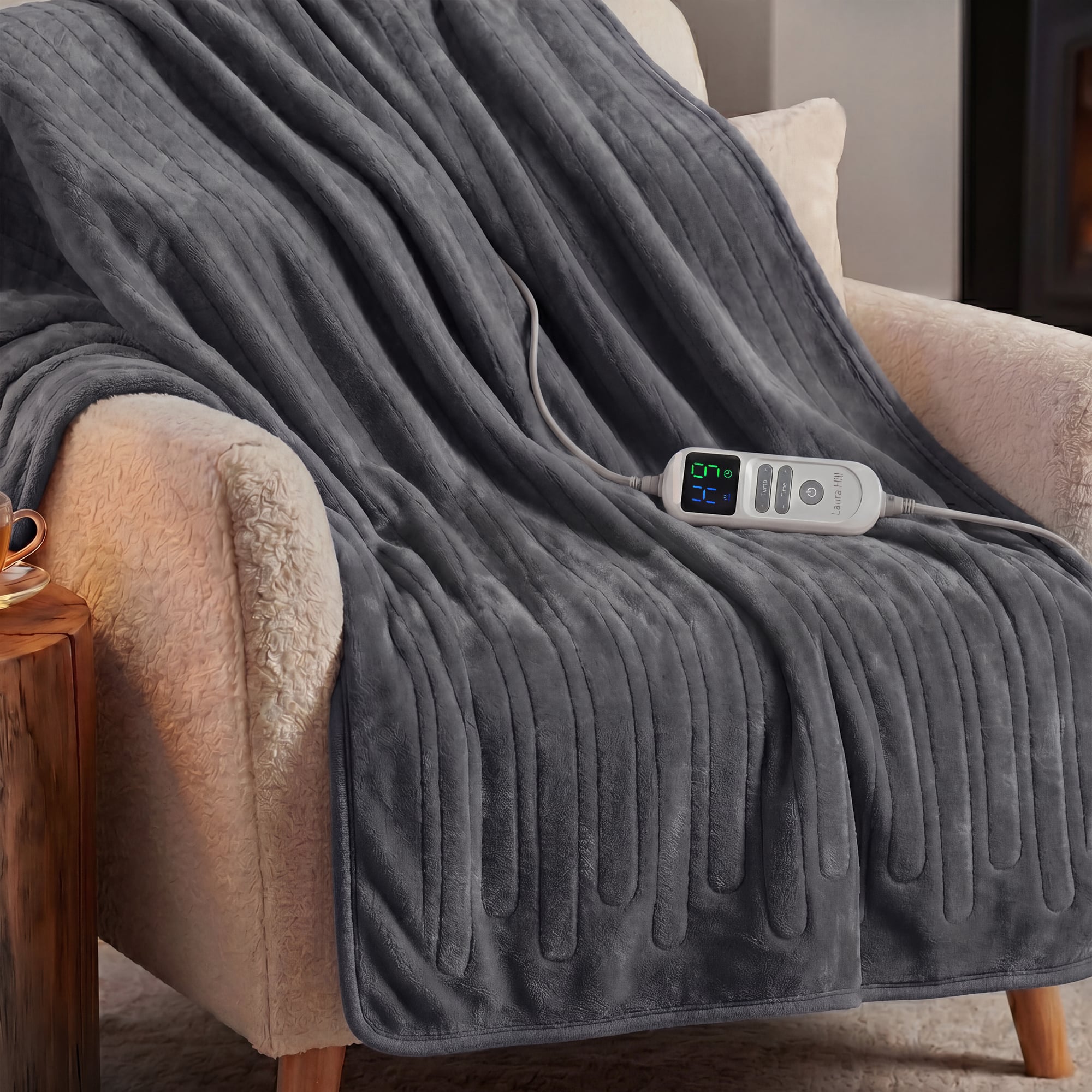 Electric Heated Blanket Throw 200x180cm 10 Settings | Simpledeals