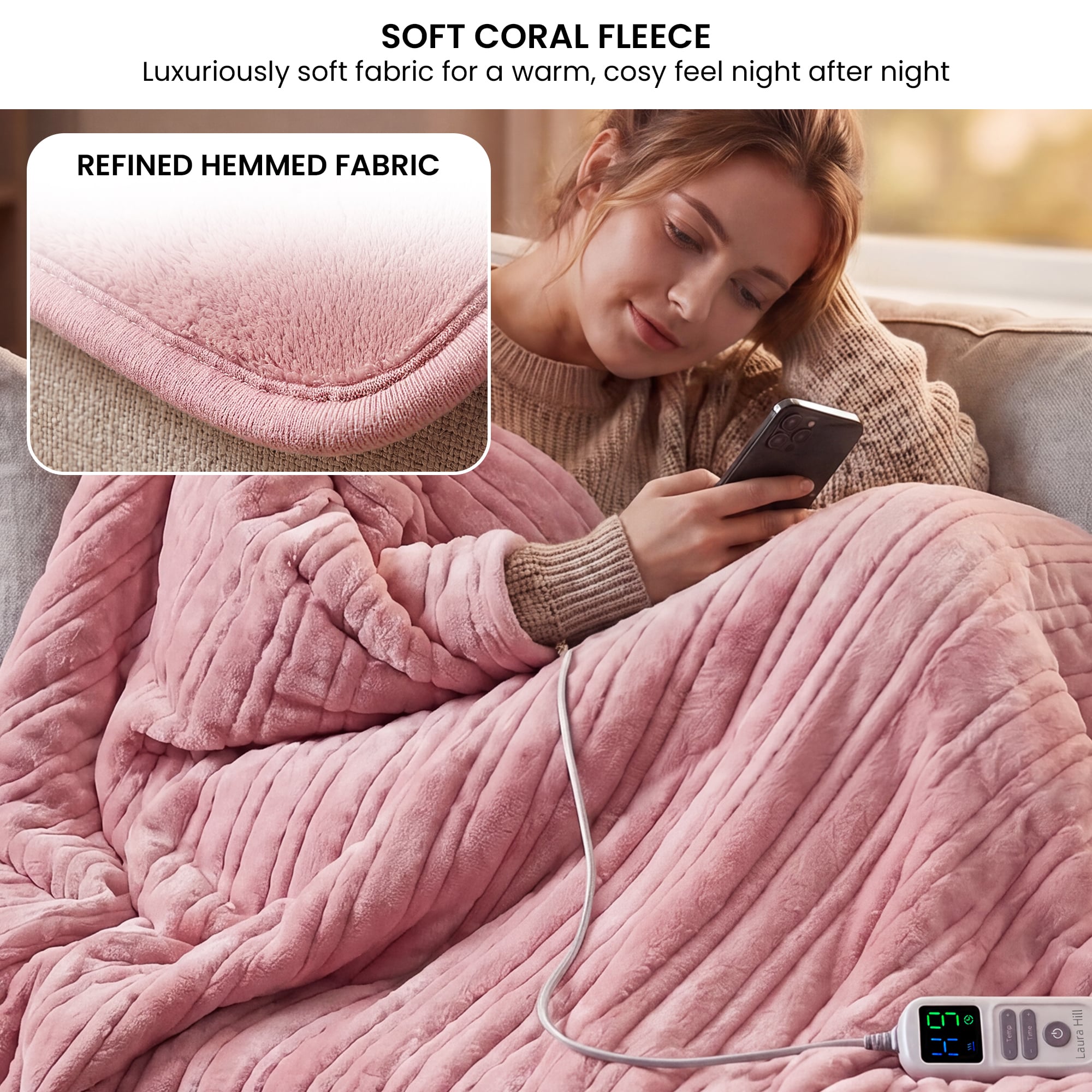 Electric Heated Blanket XL 10 Heat Settings | Simpledeals