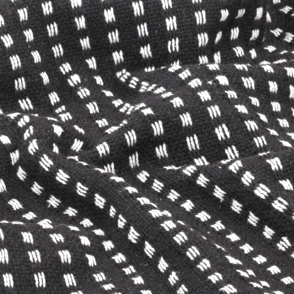 Throw Cotton SquaresBlack
