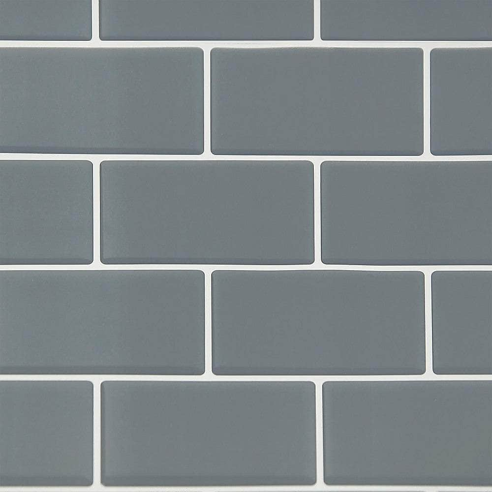 Tiles 3D Peel And Stick Wall Tile Dark Grey (30Cm X 30Cm X 10 Sheets)