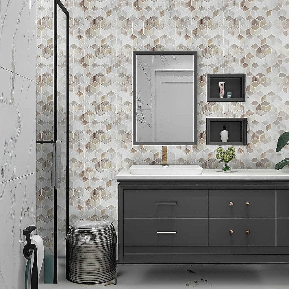 Tiles 3D Peel And Stick Wall Tile Shell Mosaic (30Cm X 30Cm X 10 Sheets)