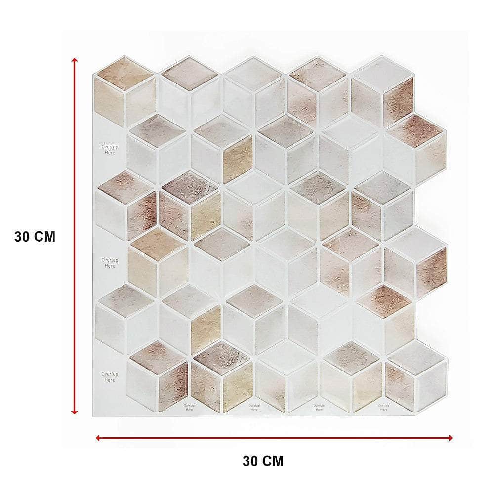 Tiles 3D Peel And Stick Wall Tile Shell Mosaic (30Cm X 30Cm X 10 Sheets)