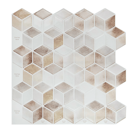 Tiles 3D Peel And Stick Wall Tile Shell Mosaic (30Cm X 30Cm X 10 Sheets)