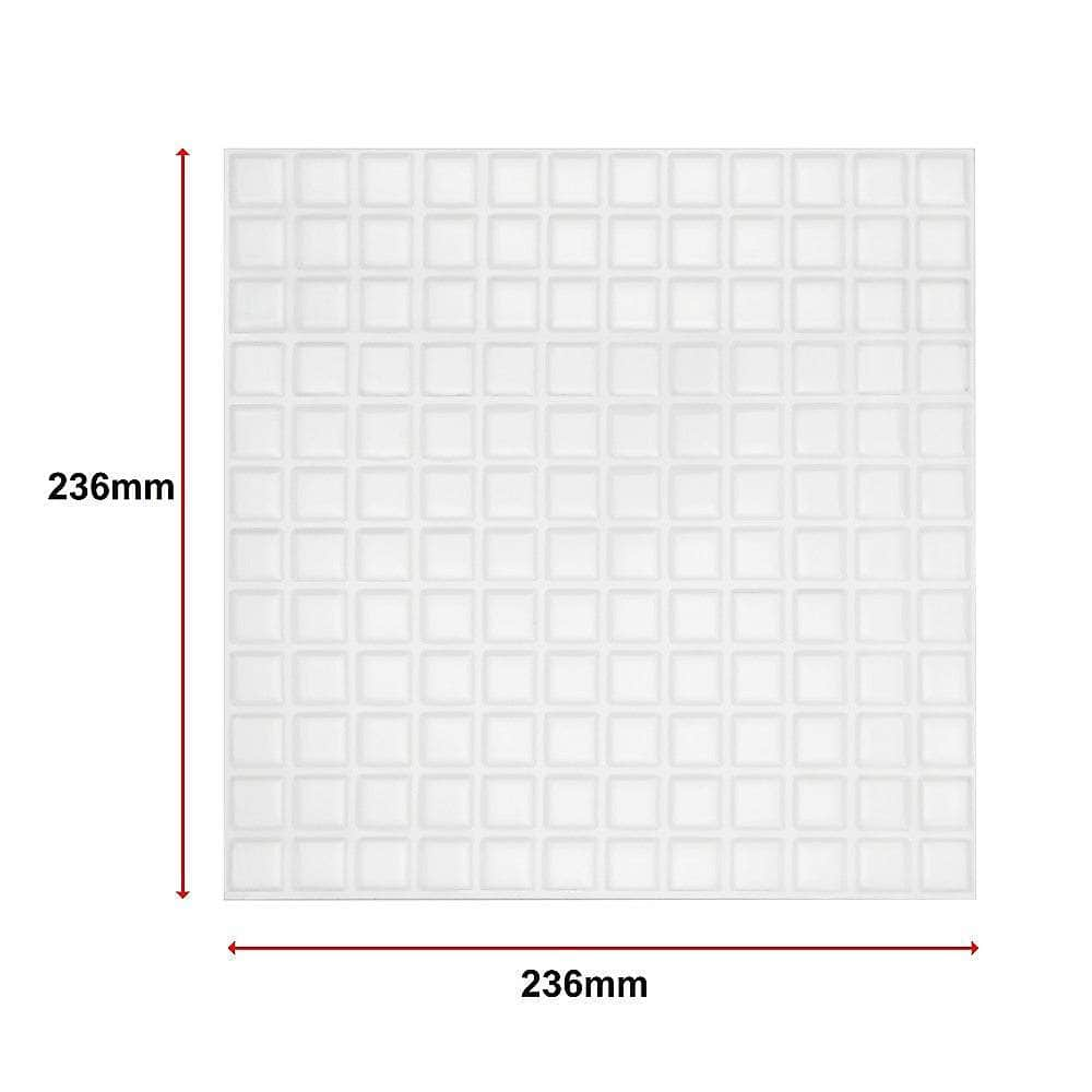 Tiles 3D Peel And Stick Wall Tile Stereoscopic Crystal White (30Cm X 30Cm X 10 Sheets)