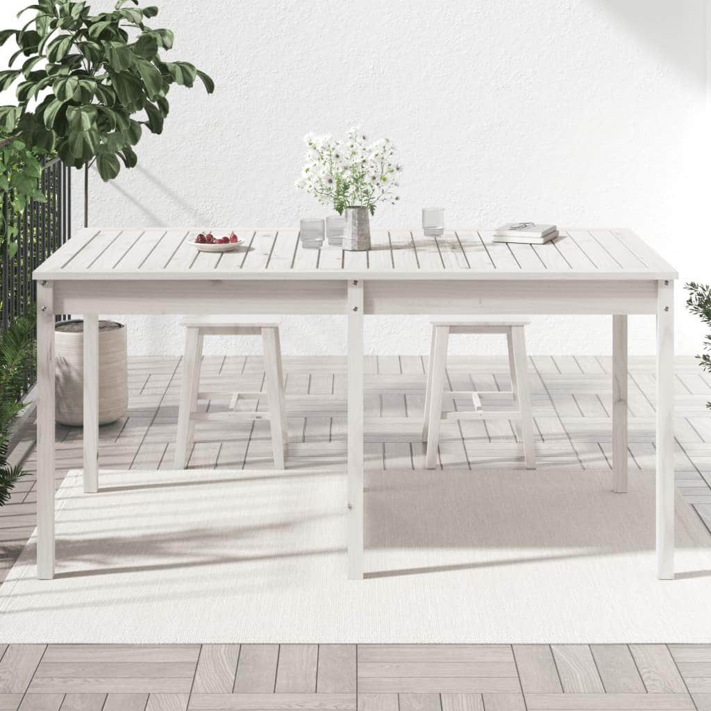 Timber Haven: Solid Pine Wood Garden Table for Natural Outdoor Charm