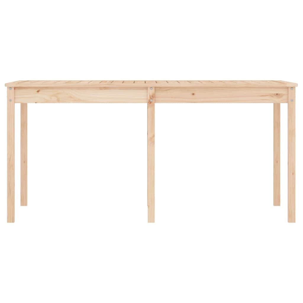 Timber Haven: Solid Pine Wood Garden Table for Natural Outdoor Charm