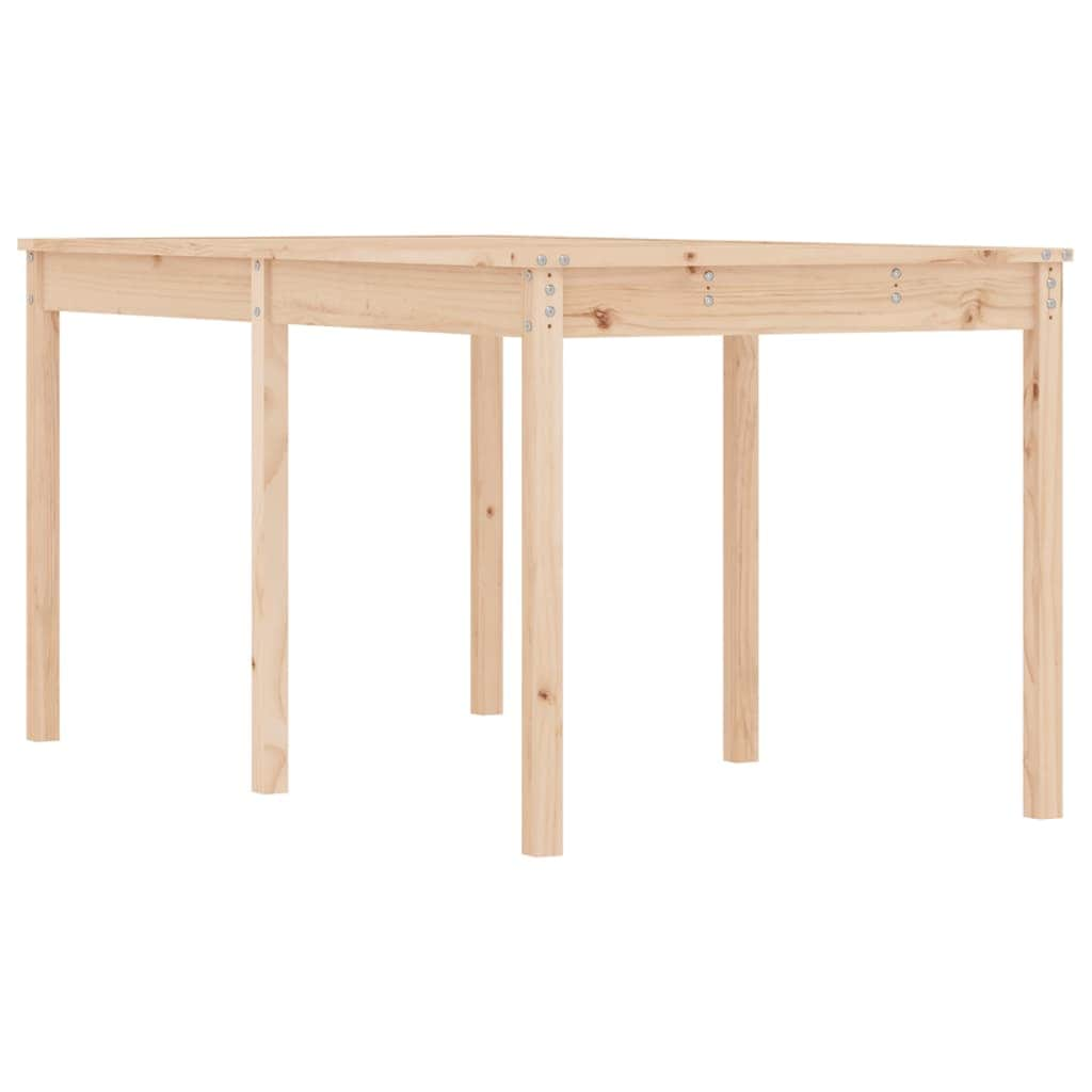 Timber Haven: Solid Pine Wood Garden Table for Natural Outdoor Charm