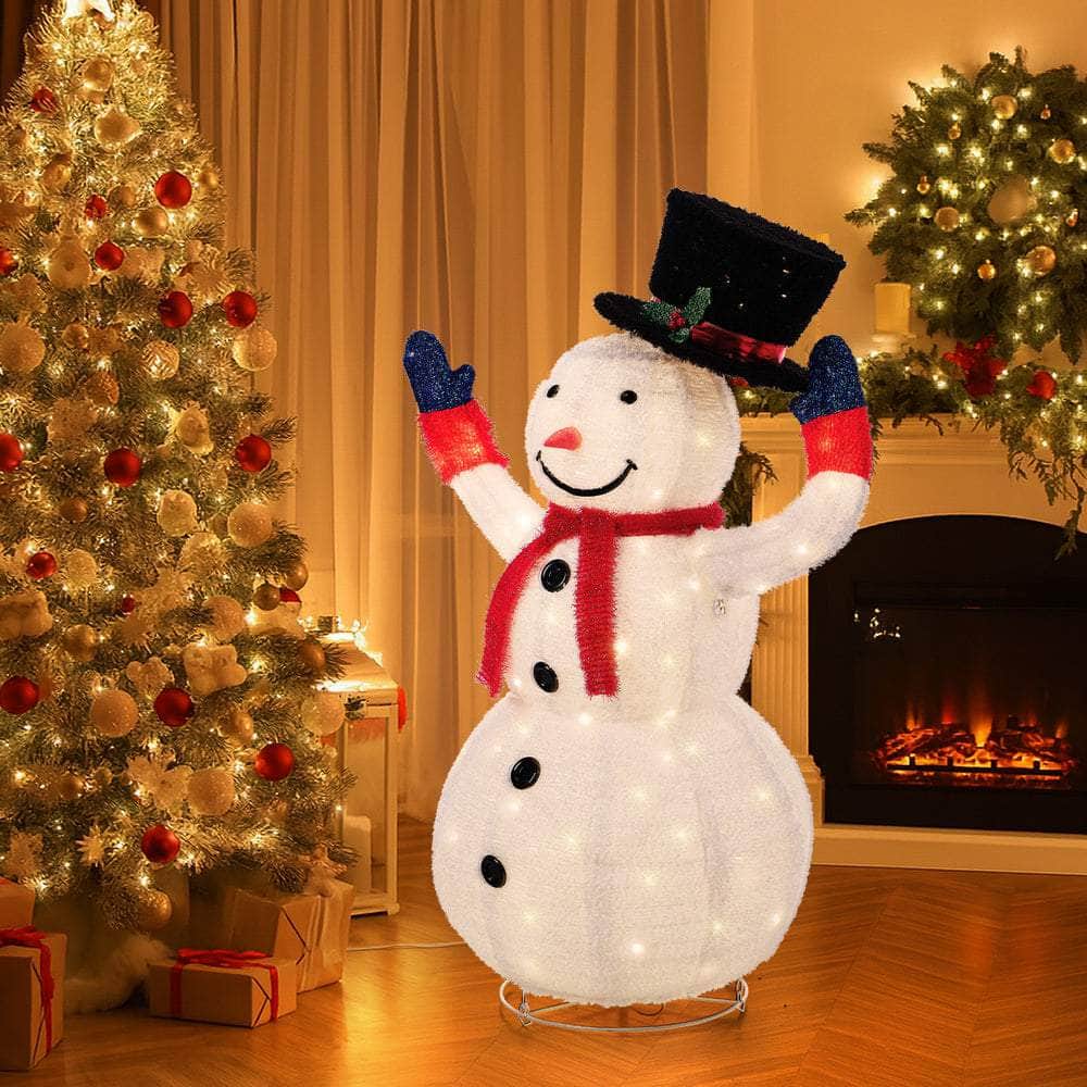 Tinseltown 3D Christmas Snowman Light LED 127cm Xmas Festive Display