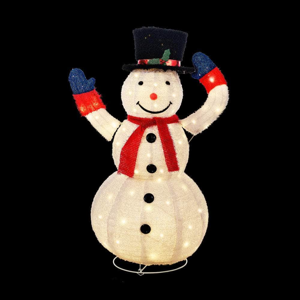 Tinseltown 3D Christmas Snowman Light LED 127cm Xmas Festive Display