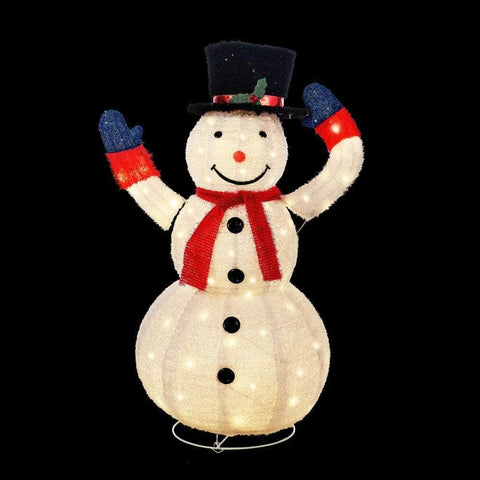 Tinseltown 3D Christmas Snowman Light LED 127cm Xmas Festive Display