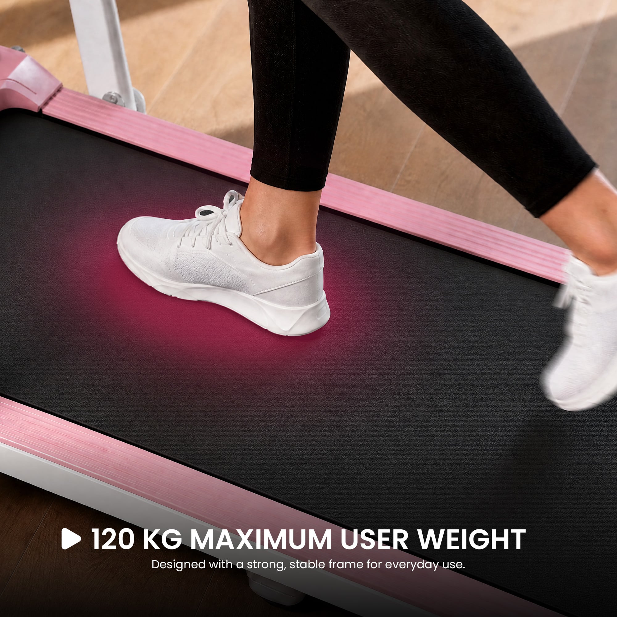 Foldable Treadmill Pink 2-in-1 1000x400cm