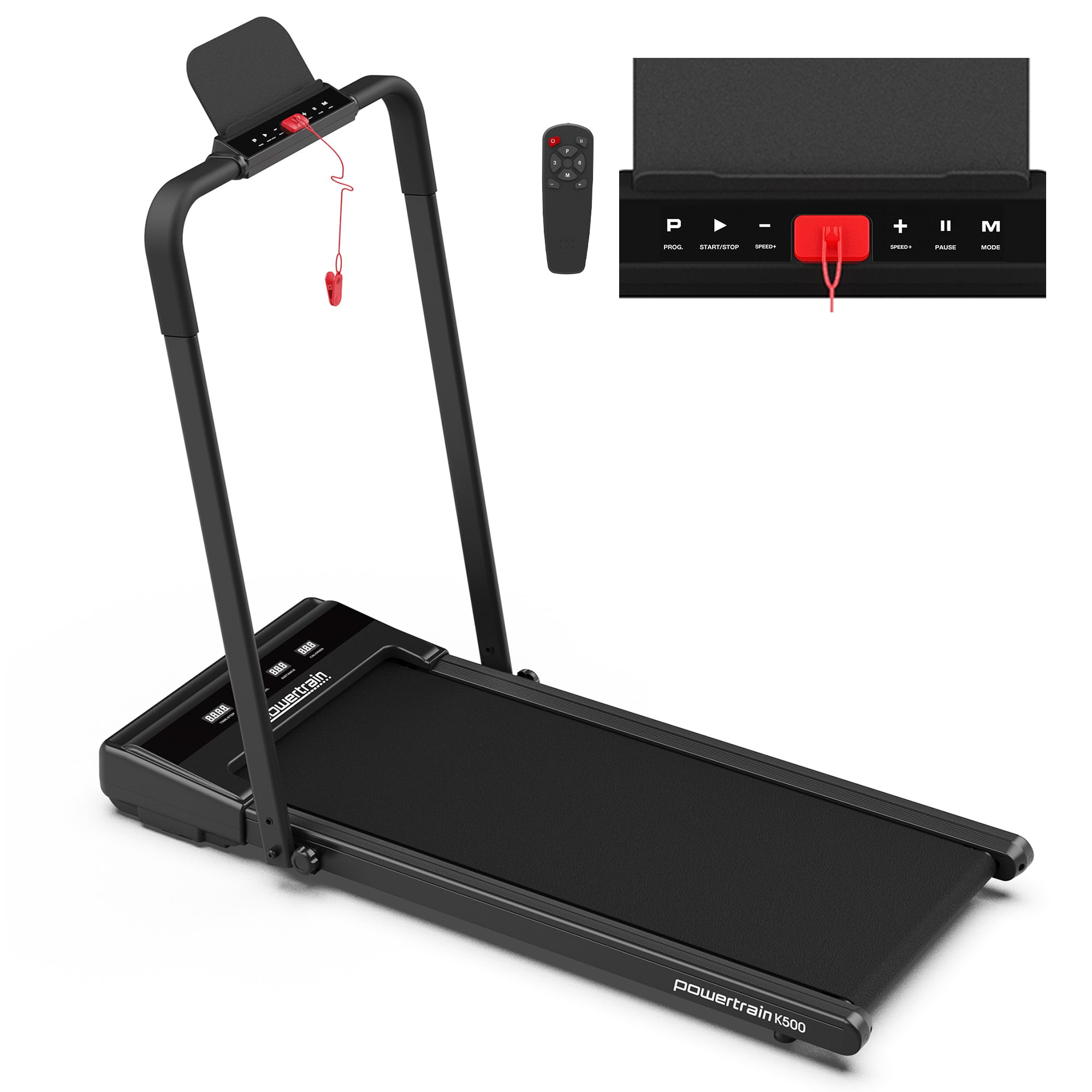 Powertrain K500 Walking Pad Treadmill Electric Exercise Home Gym Cardio Running fitness 122x60x109cm, view 8