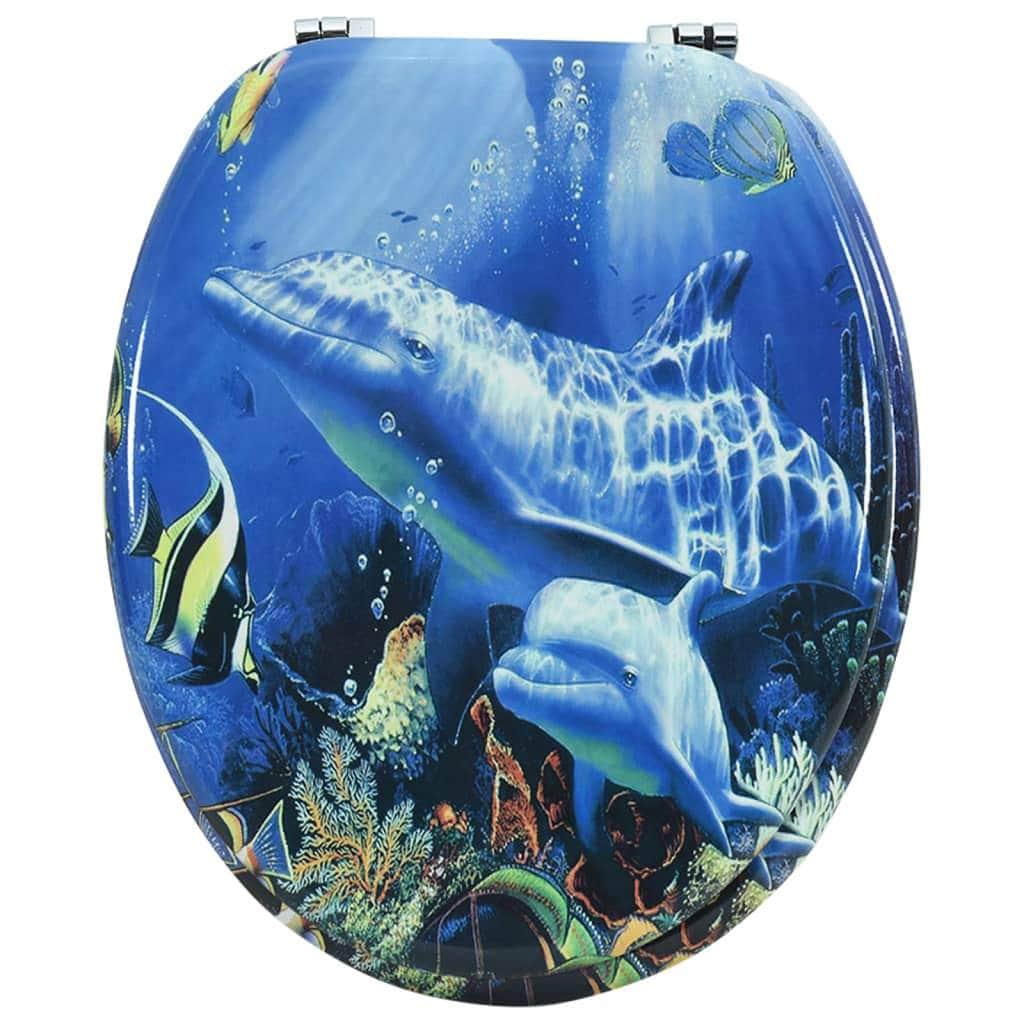 Toilet Seats with Hard Close Lids MDF Dolphins