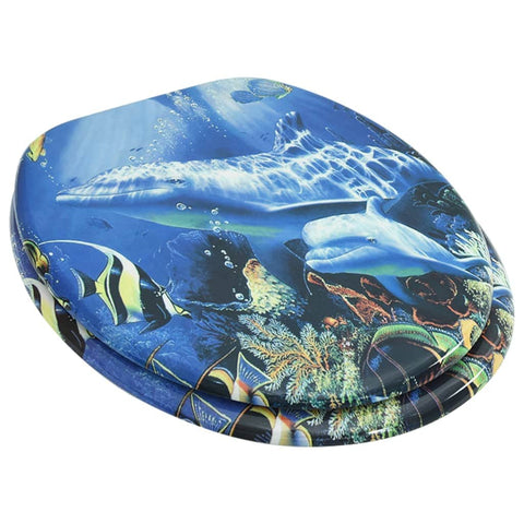 Toilet Seats with Hard Close Lids MDF Dolphins