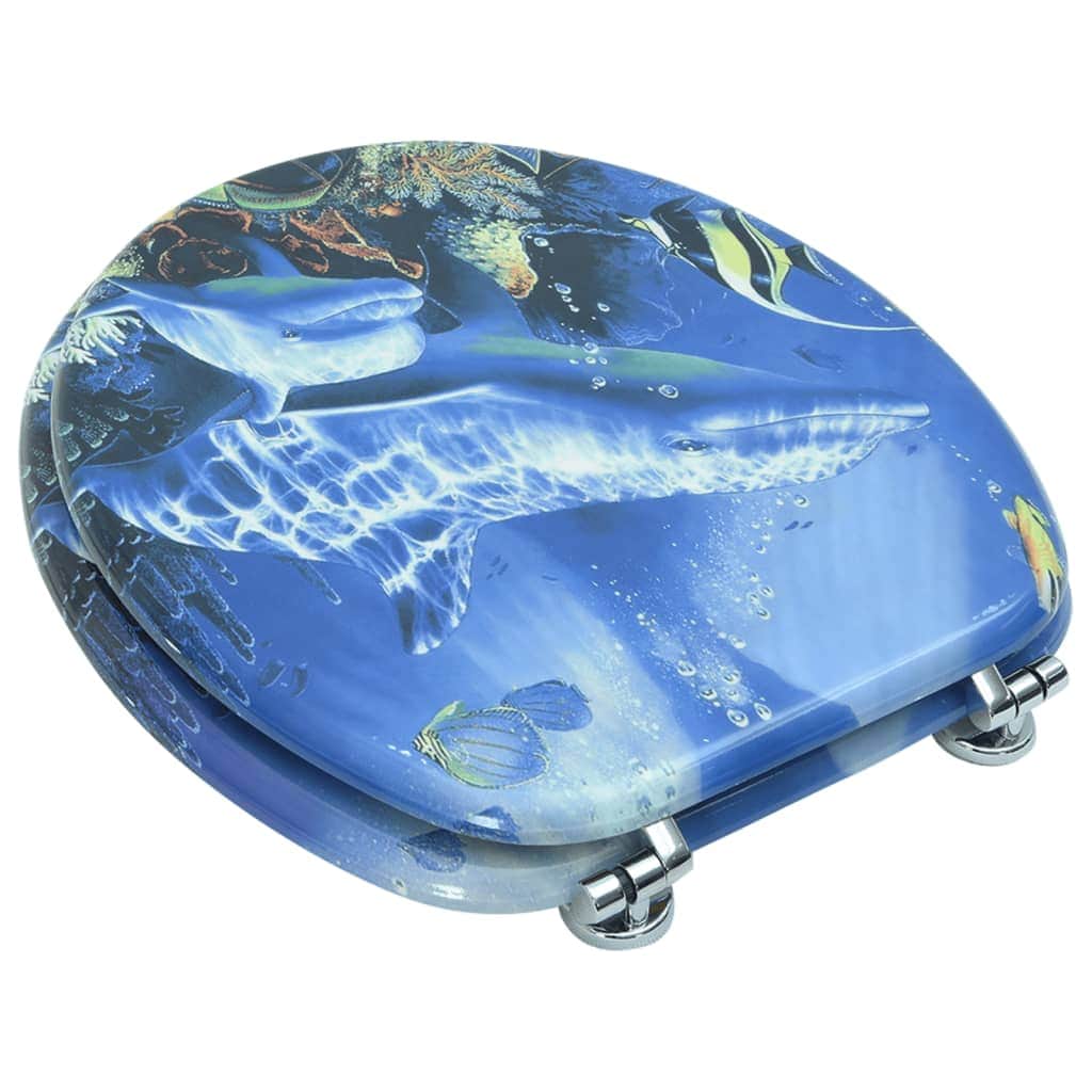 Toilet Seats with Hard Close Lids MDF Dolphins