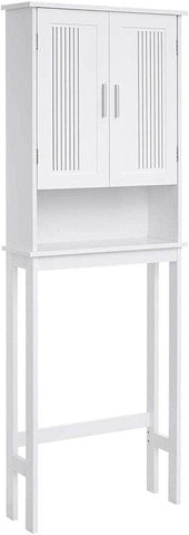 Toilet Shelf with Shelf and Double Doors White BBC10WT