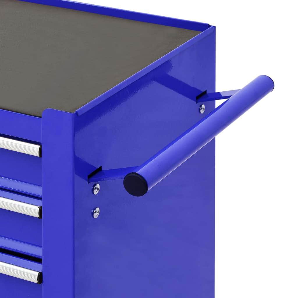 Tool Trolley with 4 Drawers Blue