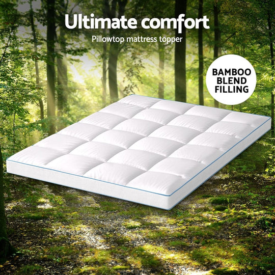 Mattress Topper Pillowtop Bamboo 10cm