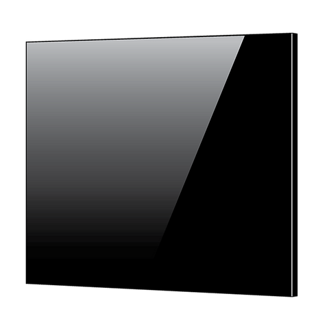 Toughened 90Cm X 70Cm Black Glass Kitchen Splashback