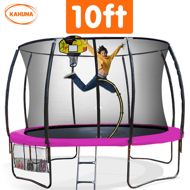 Trampoline 10ft Pink Basketball Set 1x10cm
