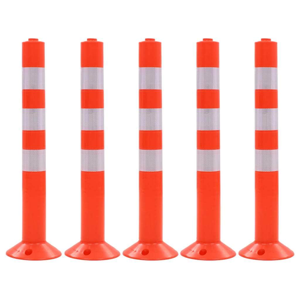 Traffic Control Bollards 5 pcs Plastic 75 cm