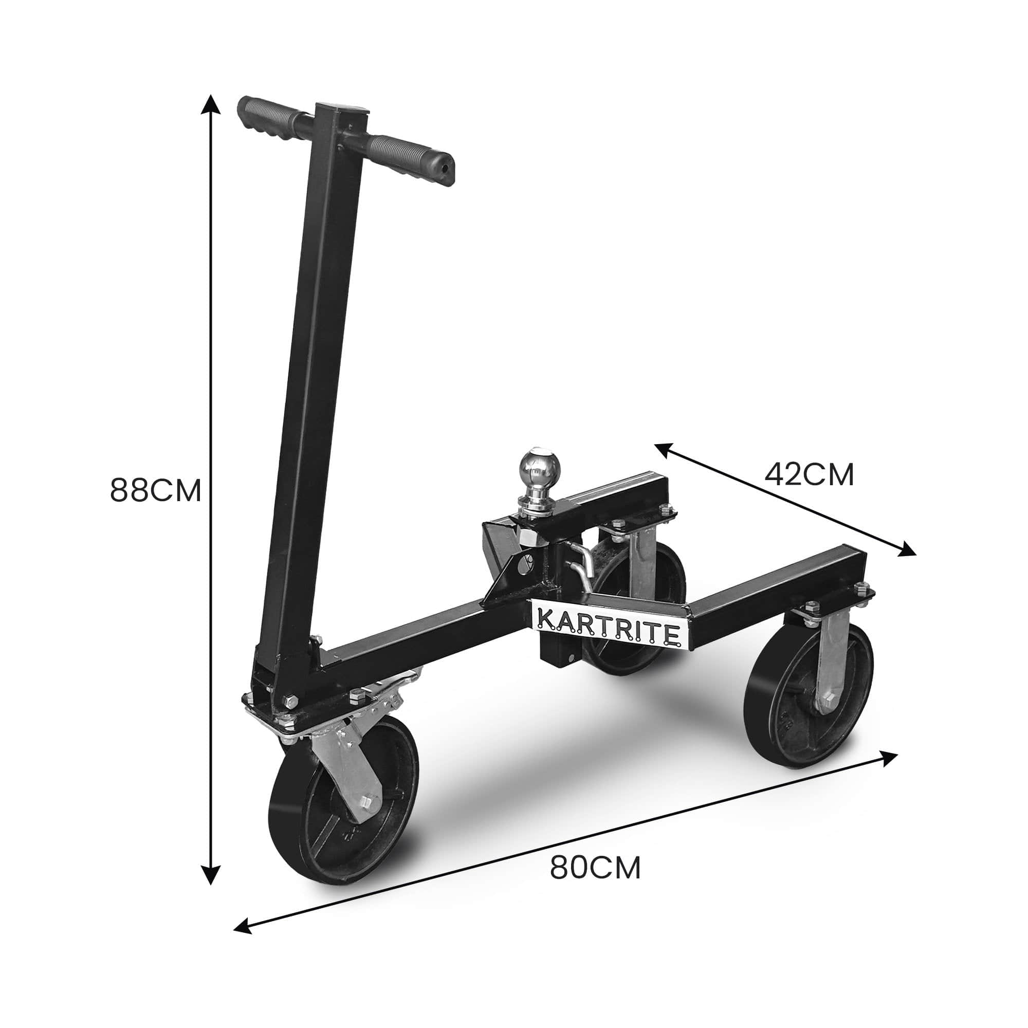 Trailer Dolly Adjustable 2in Hitch Ball 1500kg Tongue Weight Capacity 8in Swivel Whe, 1500Kg