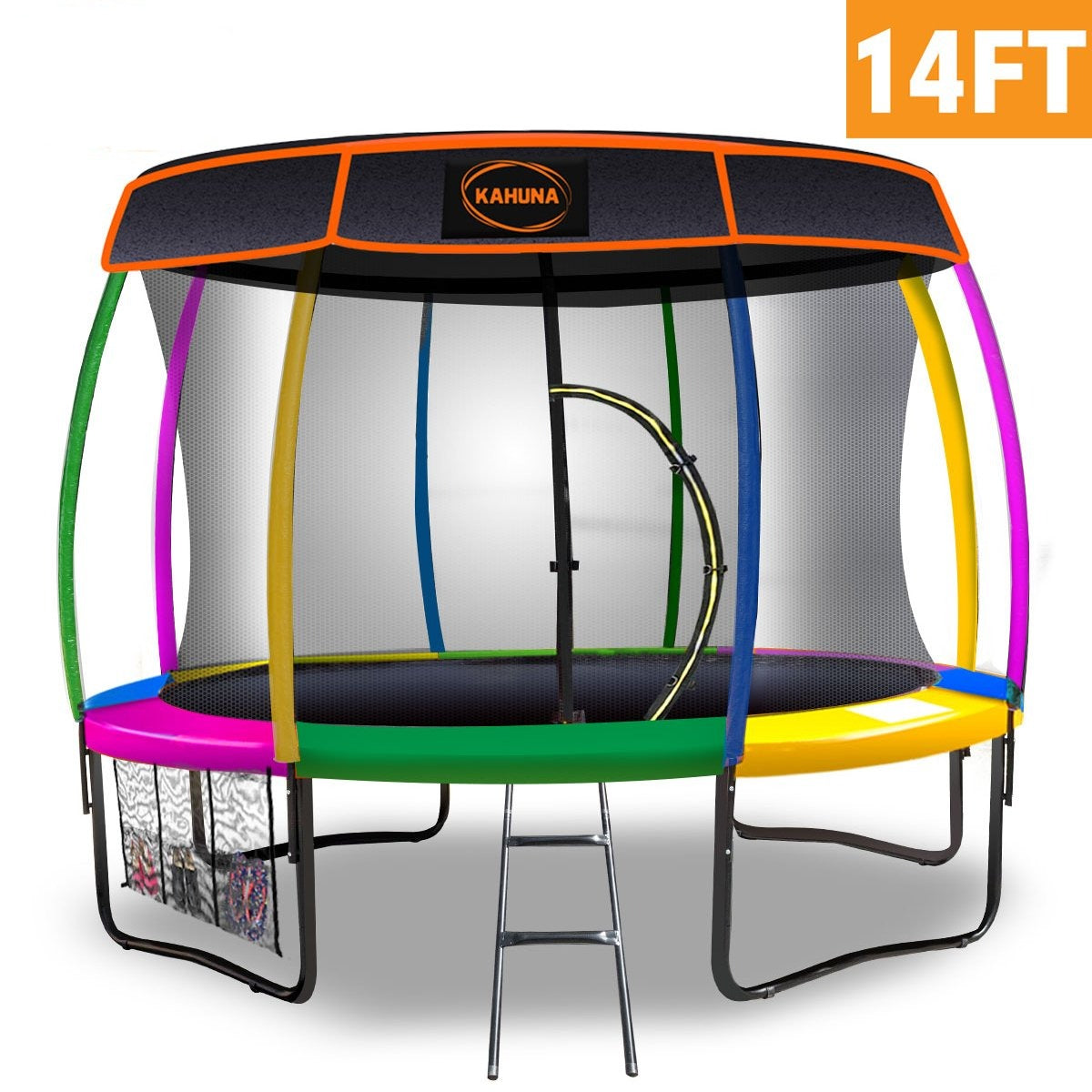 Trampoline 14 ft with  Roof - Rainbow on Afterpay | ZipPay | LayBuy | Klarna