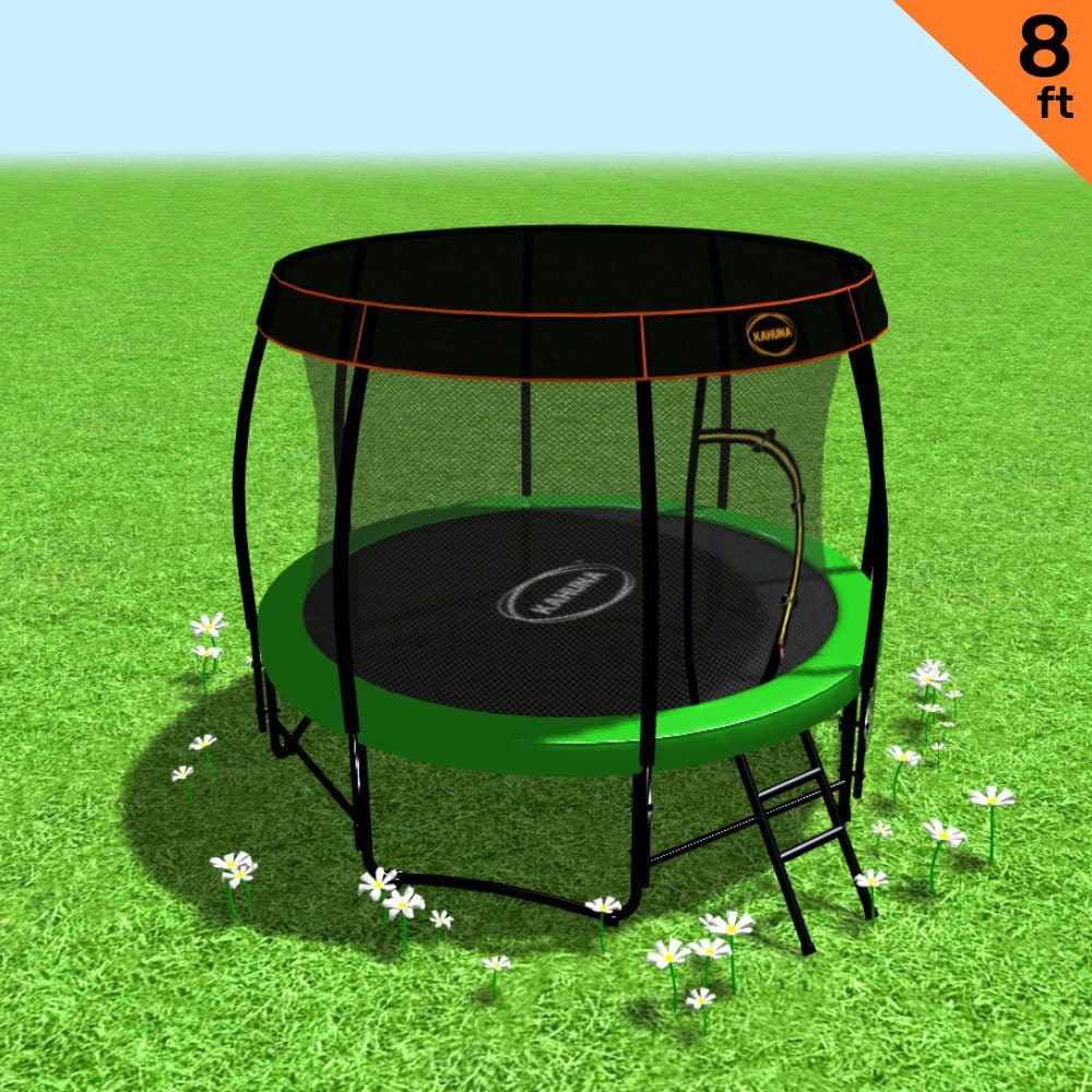 Trampoline 8 Ft With Roof - Green on Afterpay | ZipPay | LayBuy | Klarna