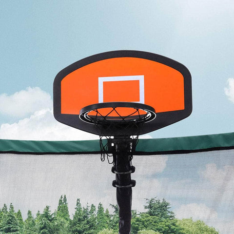 Trampoline Basketball Set with Hoop, Ring, Backboard, Pump