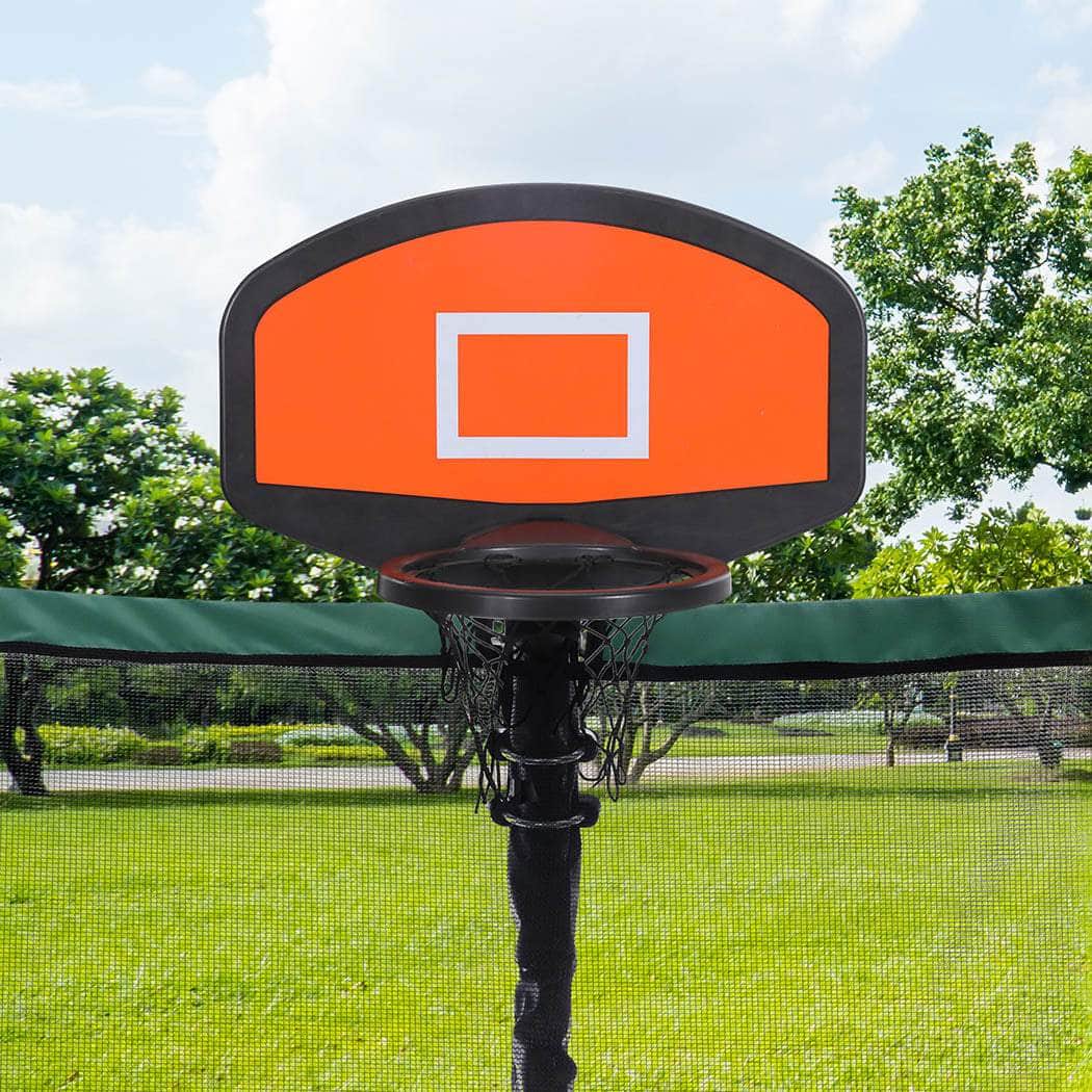 Trampoline Basketball Set with Hoop, Ring, Backboard, Pump