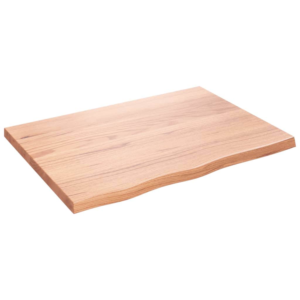 Brown colour - Tranquility - Light Brown Treated Solid Wood Bathroom Countertop