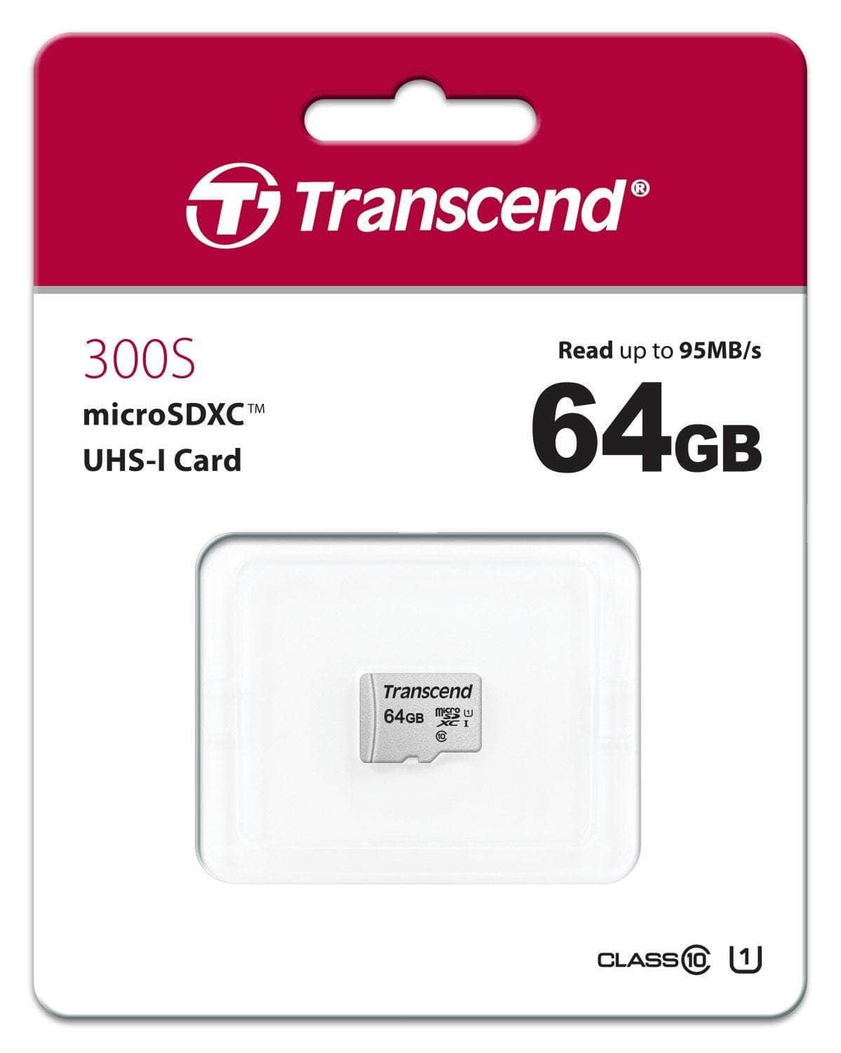 Transcend Ts64 Gusd300 S 64 Gb Uhs-I U1 Micro Sd W/o Adapter  (micro Sdhc I, C10, U1)