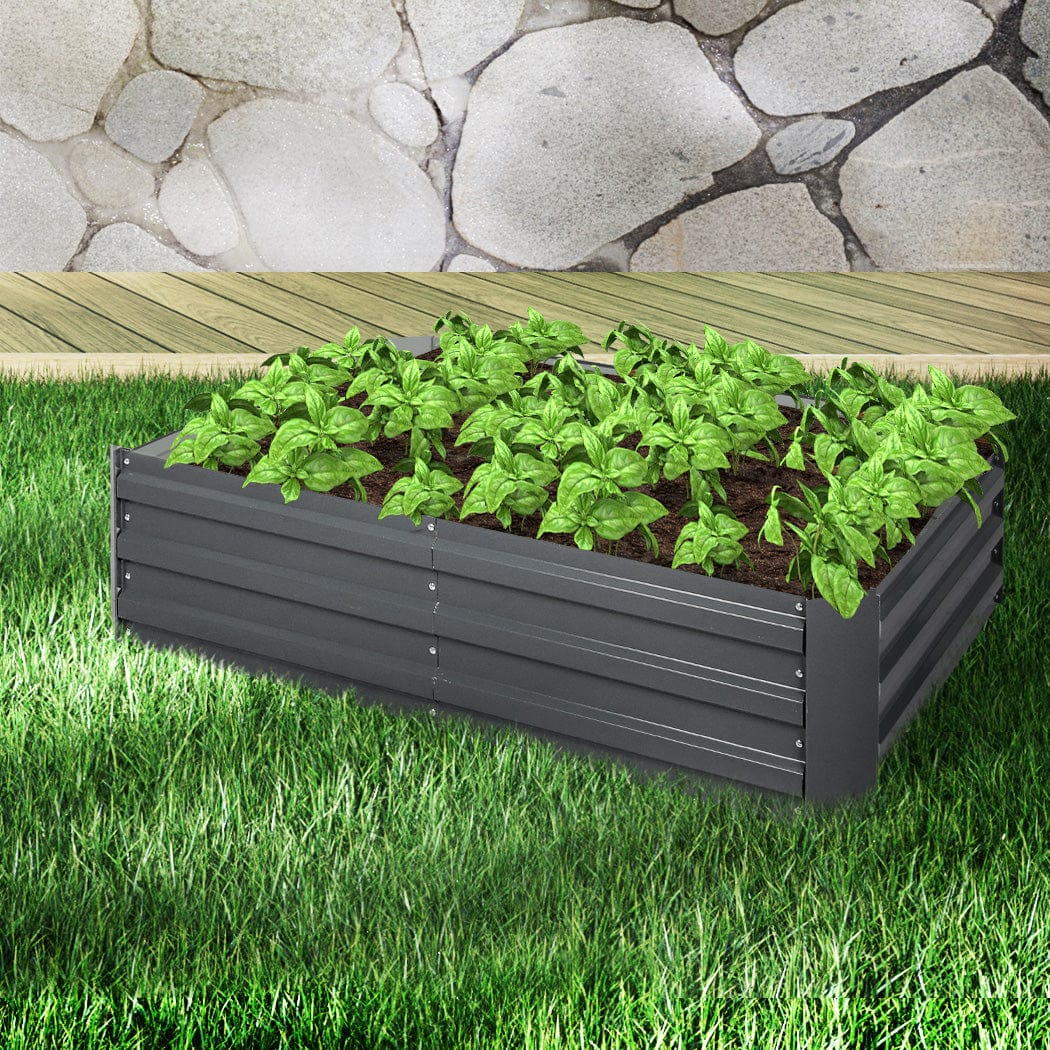 Transform Your Garden with 120x90x30cm Coated Steel Beds for Veggies x2