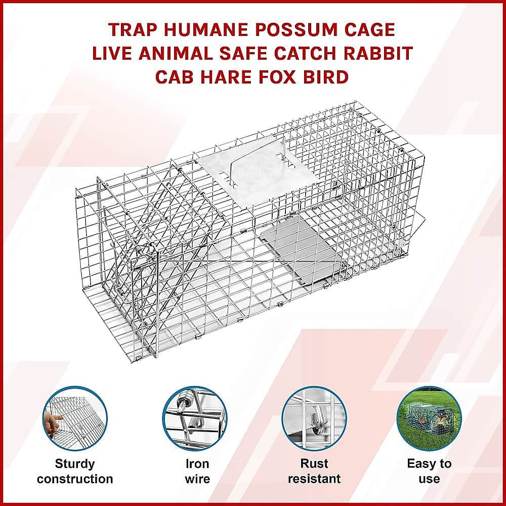 Trap Humane Possum Cage Live Animal Safe Catch Rabbit Cat Hare Fox Bird