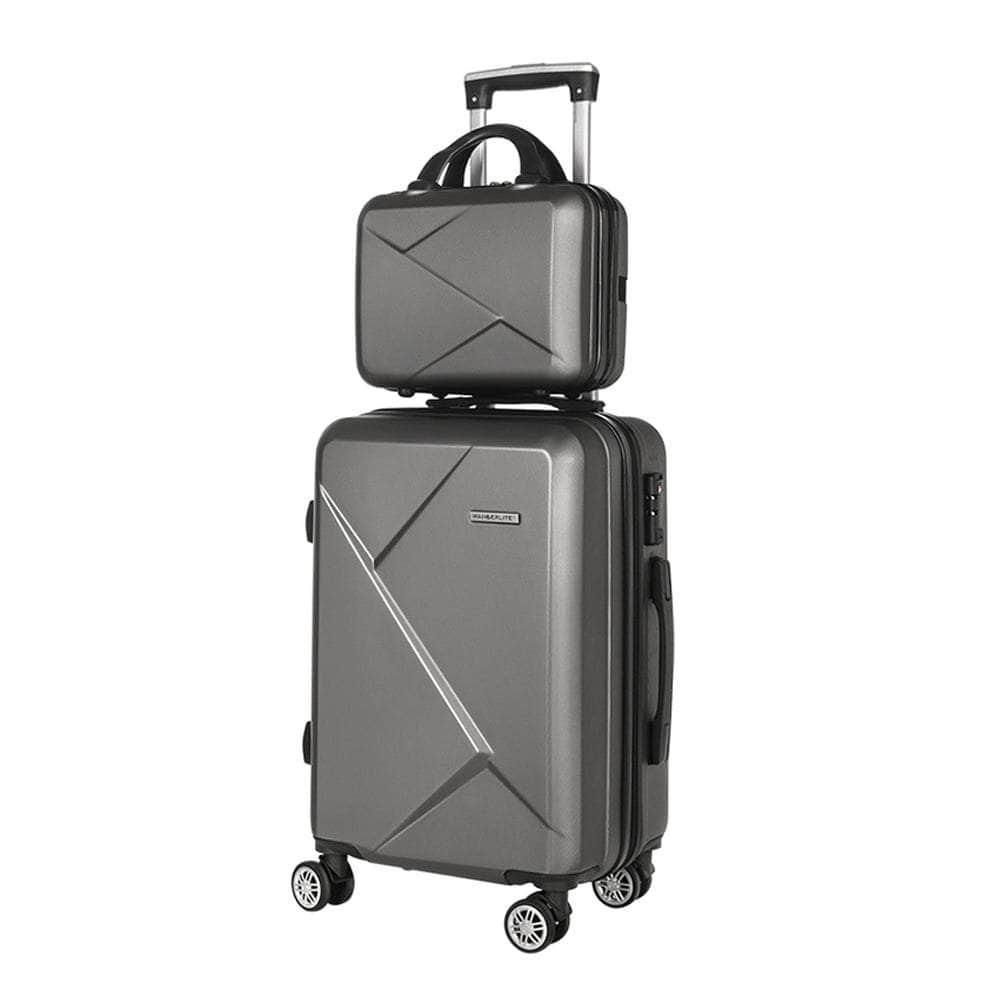 Travel in Style 2pc Luggage Trolley Suitcase Set 12" and 28"