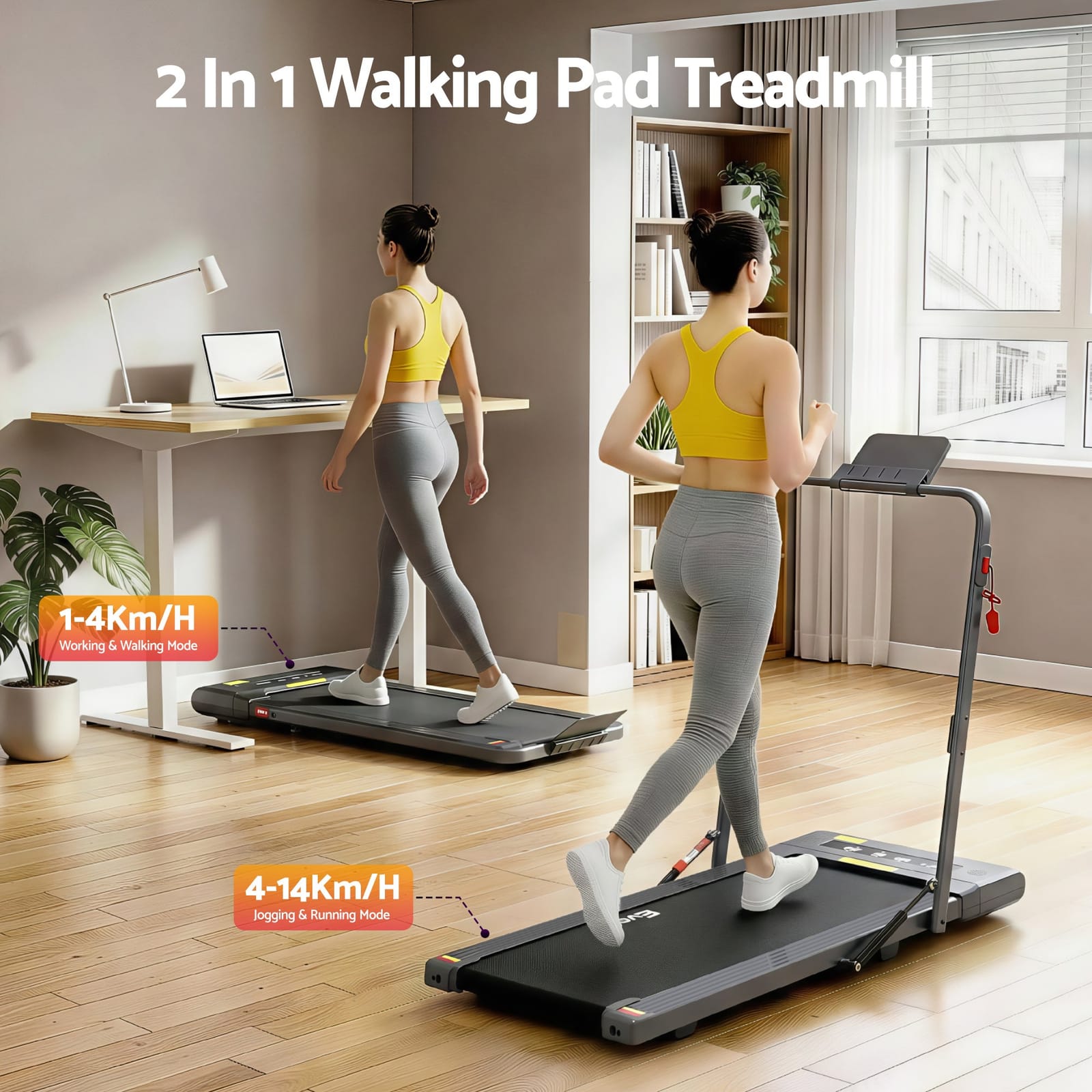 Electric Walking Pad Treadmill Under Desk 400mm