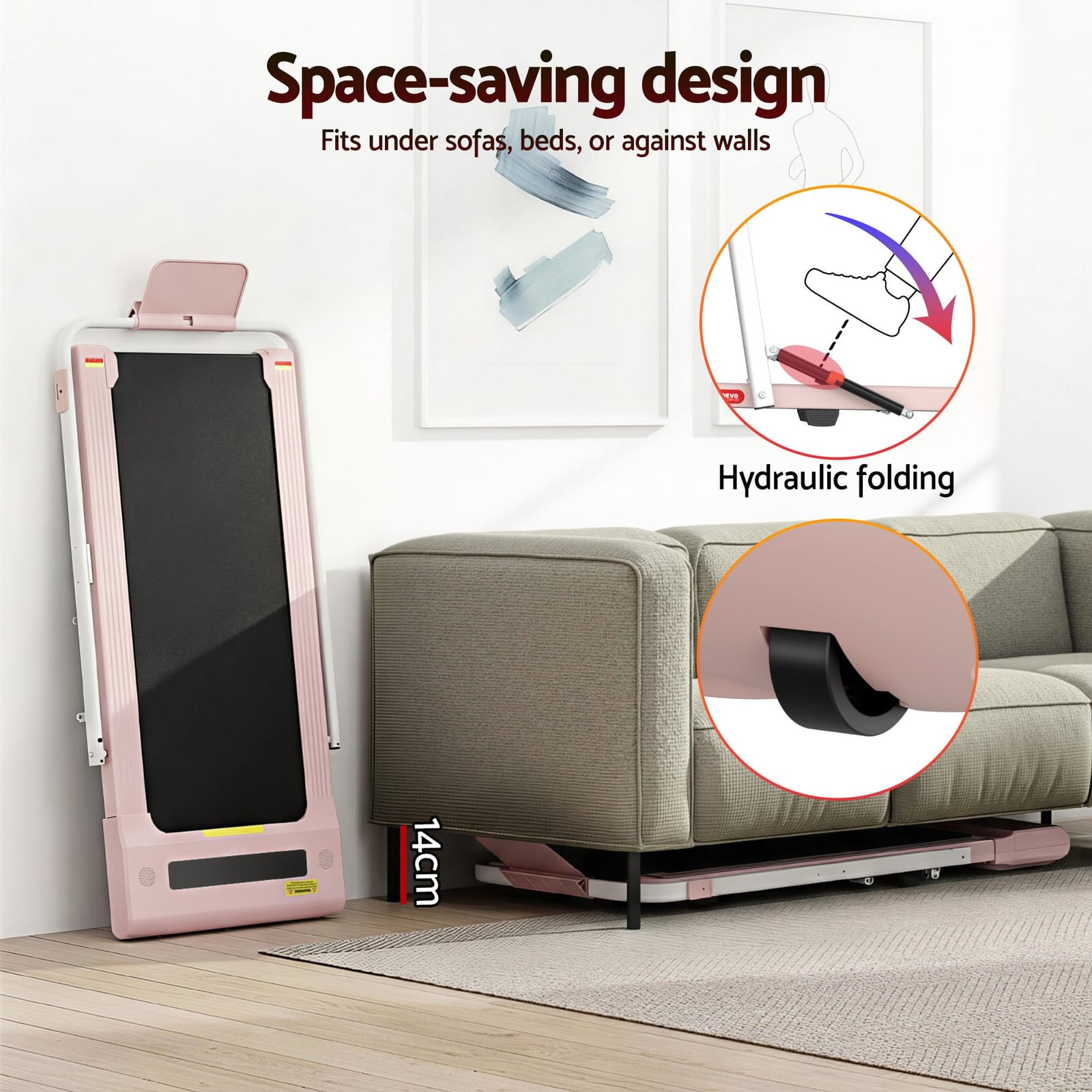 Electric Walking Pad Treadmill Under Desk 400mm