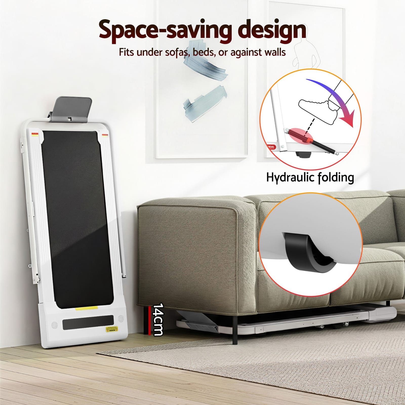 Electric Walking Pad Treadmill Under Desk 400mm