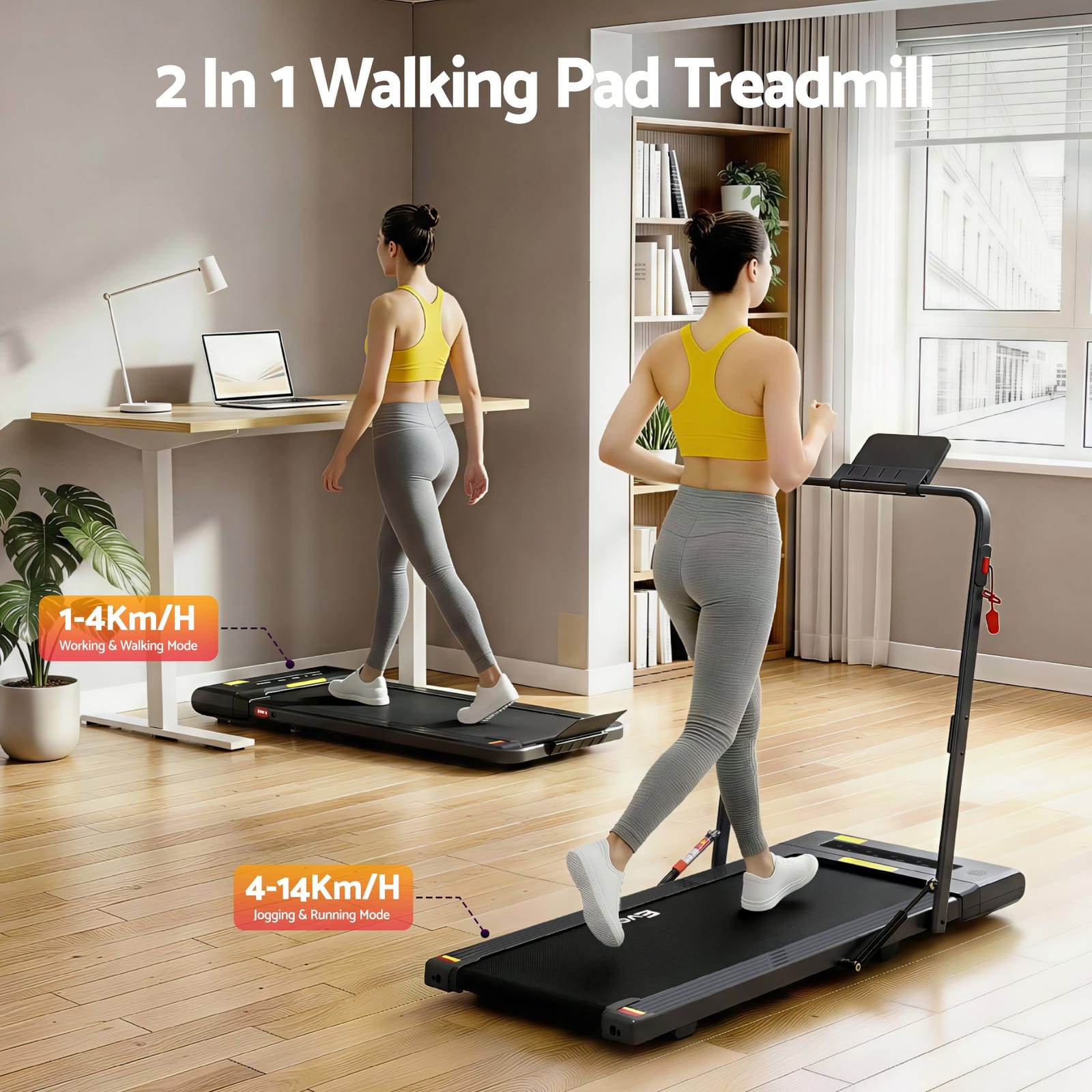 Electric Walking Pad Treadmill Under Desk 400mm