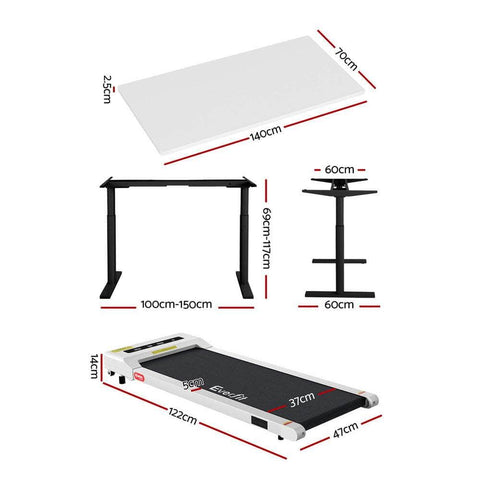Treadmill Automatic Standing Desk with 360mm Electric Walking Pad