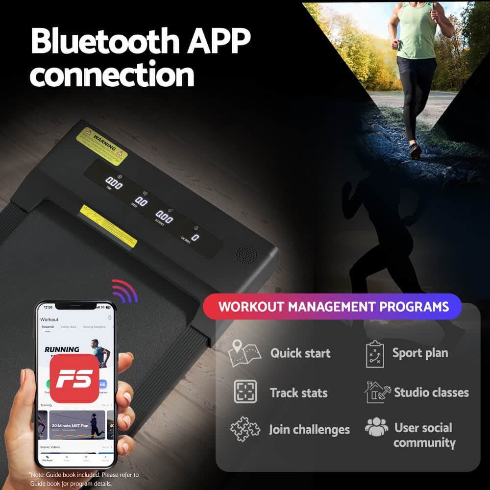 Treadmill Electric Walking Pad Under Desk Home Gym Fitness 400Mm Grey