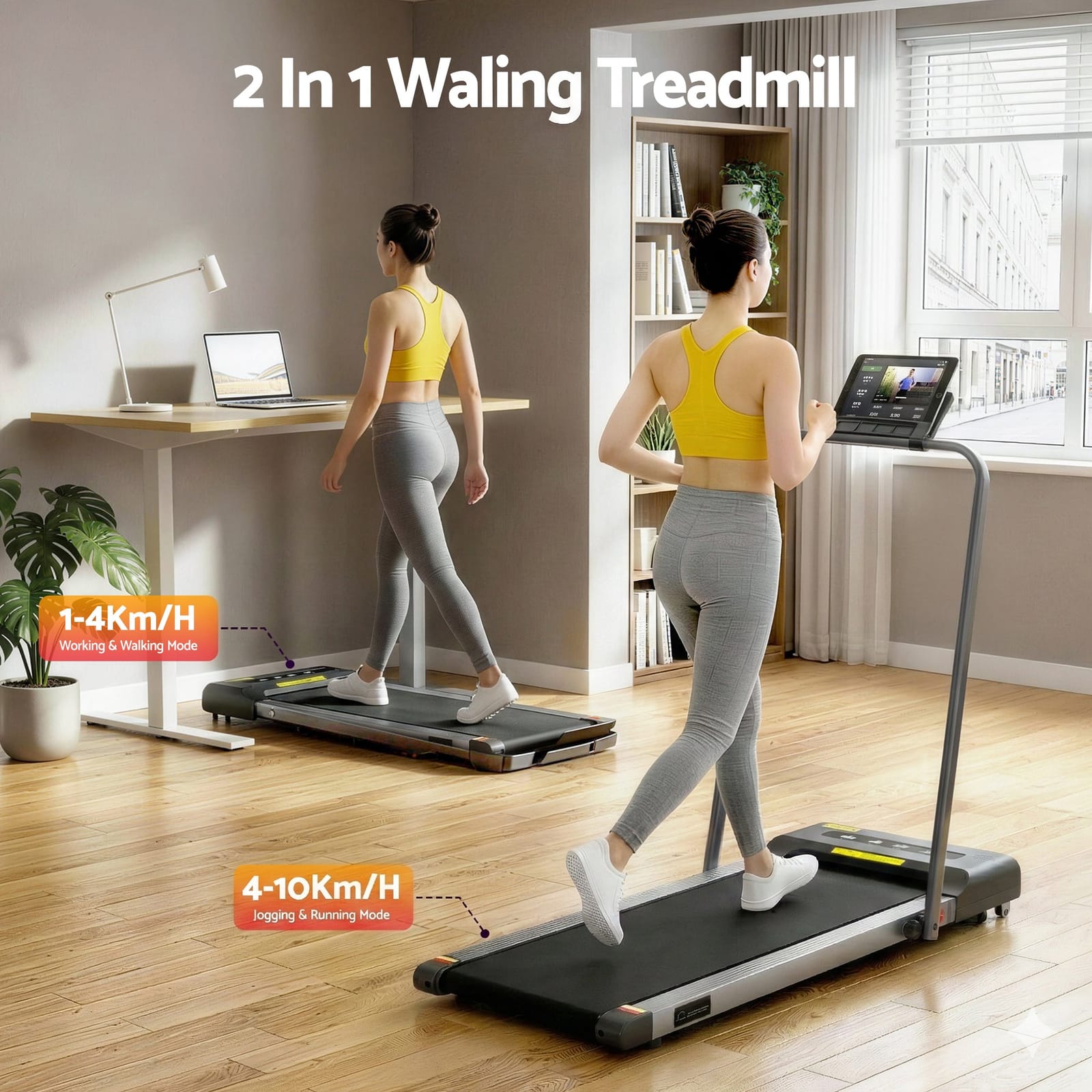 Treadmill Electric Walking Pad Under Desk Home Gym Fitness 400Mm Grey, 400Mm - photo 104