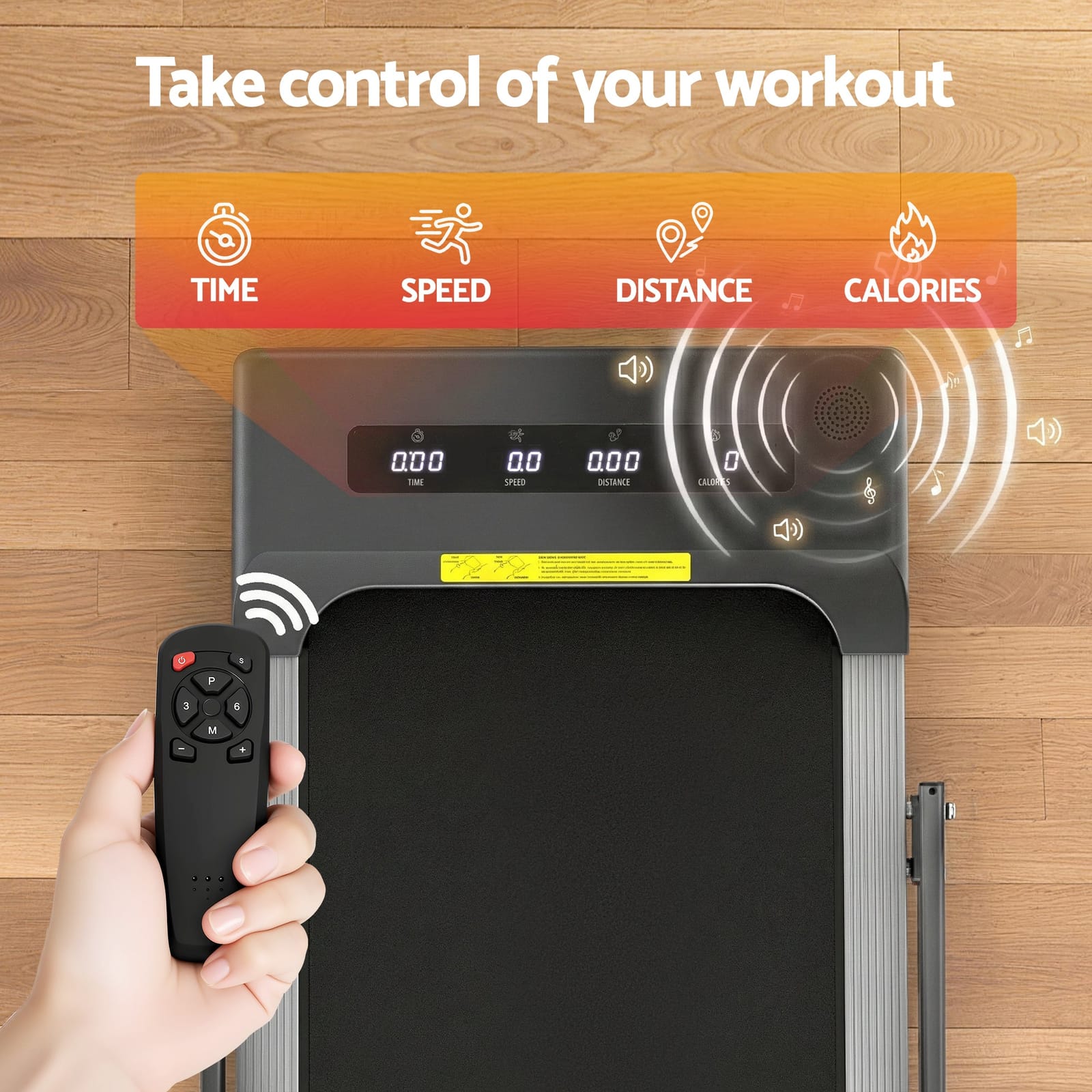 Treadmill Electric Walking Pad Under Desk Home Gym Fitness 400Mm Grey, Grey colour - photo 105