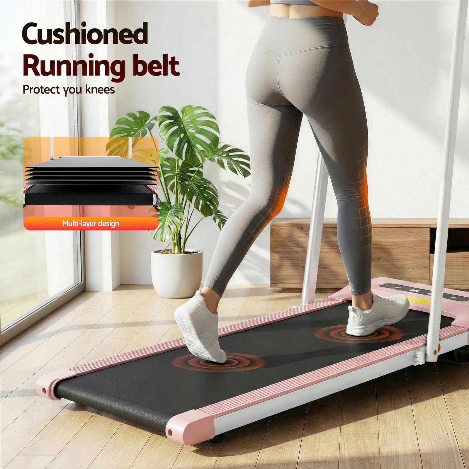 Treadmill Electric Walking Pad Under Desk Home Gym Fitness 400Mm Grey, 400Mm - photo 119