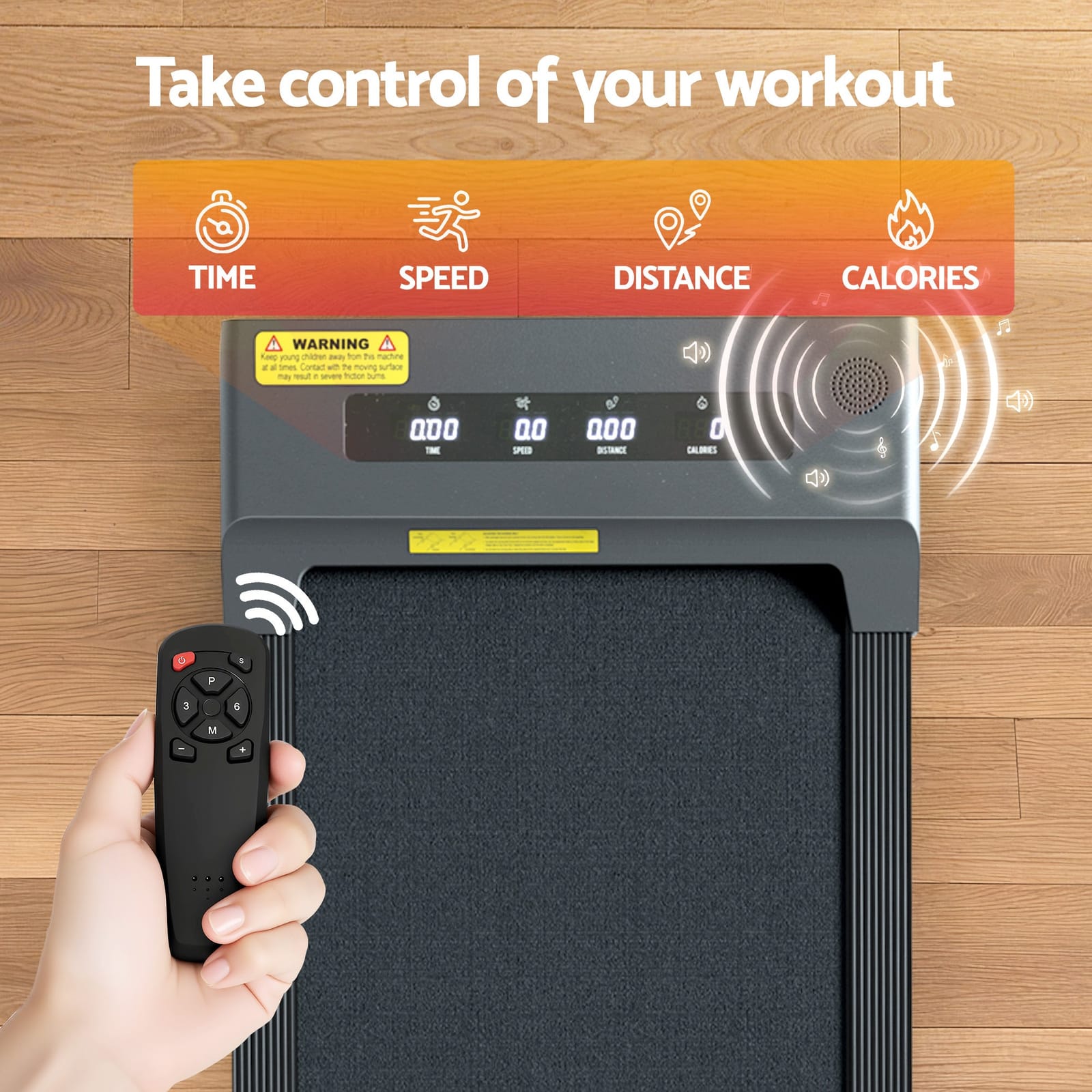 Treadmill Electric Walking Pad Under Desk Home Gym Fitness 400Mm Grey | Treadmills - photo 130